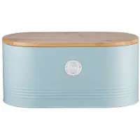 Typhoon Bamboo and steel bread box with a cutting board