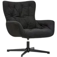 Premium Living Drehstuhl Lounge in Schwarz