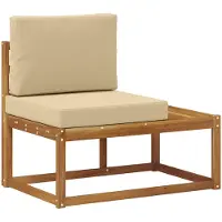 vidaXL Outdoor End Sofa Natur 91 x 63 x 73 cm Massivholz Akazie