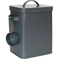 Relaxdays 2 x Metallbox, 6,5 L Aufbewahrungsbox mit Dosierhilfe, Tierfutter & Kaffee, luftdicht, Waschpulverdose, anthrazit