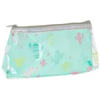 Starpak Federmäppchen Kaktus-Design Transparent mit Reißverschluss 20,5 x 4,5 x 8,5 cm