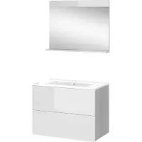 Vicco Badmöbel-Set Izan Weiß 3 Teile, Model 41538