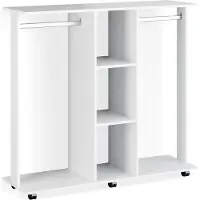 Vicco Kleiderschrank Robbie Weiß 130 x 120 cm, Model 34419
