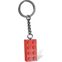 LEGO Stein Schlüsselanhänger in rot 850154