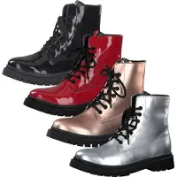 Tamaris Damen Stiefeletten Schnürung 1-25833-25, Größe:37 EU, Farbe:Silber