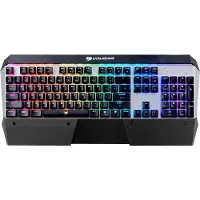 Cougar Gaming Tastatur Attack X3 RGB, Mechanisch, Cherry MX Rot, Volle Größe (100%), Kabelgebunden, USB, Mechanischer Switch, QWERTY, Aluminium, Schwarz