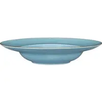 Lubiana Set 6 Pastateller, Serie Kaszub, türkis, braun gesprenkelt, Ø 240 mm