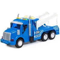 Polesie Abschleppwagen Kinder Spielzeug LKW PROFI blau Schwungrad Fahrzeug m. Licht Sound