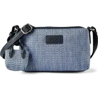 Gabor Handtasche "Granada Denada" sommerlich gestreiftem Bast & glattes Lederimitat mit Mini-Me Anhänger