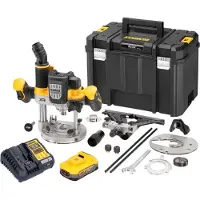 DeWalt DCW 620 H1T Akku Oberfräse 18 V 12 mm Brushless + 1x Powerstack Akku 5,0 Ah + Ladegerät + TSTAK