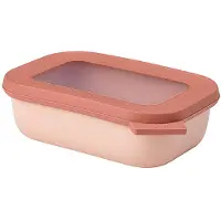 Mepal - Cirqula Vorratsdose Multi Schüssel & Schalen Rechteckig - Aufbewahrungsbox & Frischhaltedosen mit Deckel - 500 ml - Nordic Blush