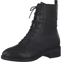 Tamaris Damen Stiefeletten Schnürung Reißverschluss Blockabsatz 1-25004-29, Größe:37 EU, Farbe:Schwarz