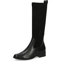 Caprice Damen Stiefel Stretch-Schaft Langschaft Leder Materialmix 9-25502-29, Größe:38 EU, Farbe:Schwarz