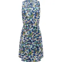 Ragwear Strandkleid "Strandkleid Isalie Print", Damen, Gr. XL, N-Gr, blau (night blau), Obermaterial: 100% Viskose CV., Kleider Strandkleid