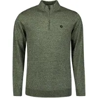 No-excess Pullover Half Zip 2 Coloured Melange Light Moss Größe: S | Pullover Outlet | Herren