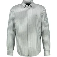 Lerros Leinenhemd "Gestreiftes Langarmhemd aus Leinen-Baumwoll-Mix" Gestreift, 55% Leinen, 45% Baumwolle, Button‑down, 2‑Knopf