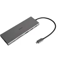Deltaco 12in1 USB-C Dockingstation 4K UHD/60Hz 85W silber