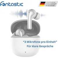 Fontastic Hyla In-Ear Kopfhörer weiß mit Hybrid ANC und ENC, drahtlos aufladbar, 36x25mm