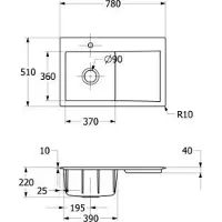 Villeroy & Boch 334800R8 EB-SP Subway Style 45 780x510mm IB li