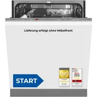 Exquisit Einbau-Geschirrspüler, 12 Maßgedecke, 49 dB(A), Startzeitvorwahl, Aquastop, höhenverstellbarer Geschirrkorb, EGSP56312-E-030E silber