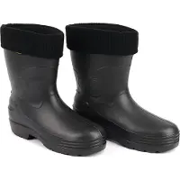 Demar Herren Regenstiefel Gummistiefel Gartenstiefel Gefüttert Leicht Schwarz 40