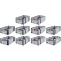 Proregal SparSet 10x Eurobox NextGen Insight Cover HxBxT 22 x 40 x 60 44 Liter Hoch/Rot Eurobehälter Transportbox