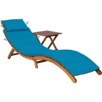 Prolenta Maison Exclusive - Sonnenliege mit Tisch und Auflage Massivholz Akazie