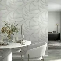 Marburg Vliestapete "Tapete Calm Waves" geometrisch geprägt moderne Vliestapete für Wohnzimmer Schlafzimmer Küche