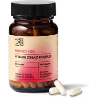 H3RLAB H3R LAB Vitamin D3 & K2 Komplex – Hochdosiert für Knochen, Immunsystem hormonelle Balance 60 St