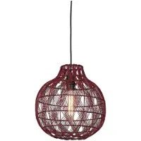 Good&Mojo - Hängeleuchte Mendoza - Bordeaux - Ø35cm Hängelampe - Esstischlampe - Wohnzimmerlampe - Schlafzimmerlampe - Wohnzimmer