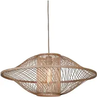 Good&Mojo - Hängeleuchte Maui - Natürlich - Ø70cm Hängelampe - Esstischlampe - Wohnzimmerlampe - Schlafzimmerlampe - Wohnzimmer