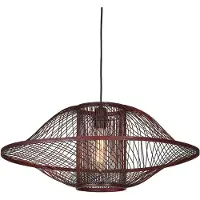 Good&Mojo Hängelampe Maui Bambus/Schirm ø70xh.30cm L Burgund