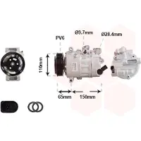 VAN WEZEL Kompressor, Klimaanlage *** IR PLUS *** 5801K703