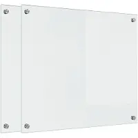 vidaXL Küchenrückwand 2 pcs Transparent 70 x 60 cm Gehärtetes Glas