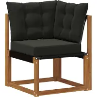 vidaXL Outdoor-Sofagarnitur 6 Stk. Natürlich und Schwarz