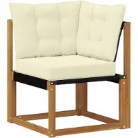 vidaXL Outdoor-Sofagarnitur mit Kissen 8 pcs Natur und Creme