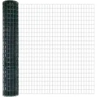 vidaXL Euro-Zaun mit Betonsockel 10 x 1,5 m PVC-beschichteter Stahl