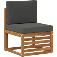 vidaXL Outdoor-Sofagarnitur mit Kissen 7 pcs Natur und Anthrazit