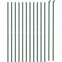 vidaXL Maschendrahtzaun mit Bodenflansch Grün 1,1x25 m
