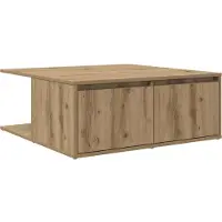 vidaXL Couchtisch Artisan-Eiche 80 x 80 x 31 cm Holzwerkstoff