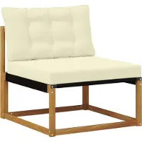 vidaXL Outdoor-Sofagarnitur mit Kissen 6 pcs Natur und Creme
