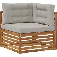 vidaXL Outdoor-Sofagarnitur 8 stk. Natürlich und Hellgrau