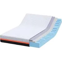 vidaXL Matratze Weiß und Grau 140 x 200 cm Jacquard-Stoff