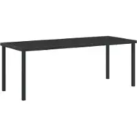 vidaXL Gartentisch Schwarz 200 x 80 x 73 cm Metall
