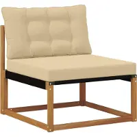 vidaXL Outdoor-Sofagarnitur mit Kissen 7 pcs Natur und Beige