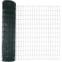 vidaXL Euro-Zaun mit Stacheln 10 x 1 m PVC-beschichteter Stahl Grün