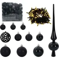 vidaXL Weihnachtskugel-Set 120 stk. 300 LEDs Warmes Weiß Ø 6 cm