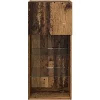vidaXL Wandmontierter TV-Schrank mit LED Altholz 40,5 x 30 x 90 cm