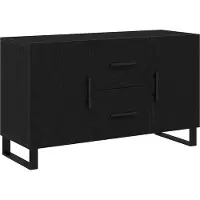 vidaXL Sideboard Schwarz Eichen-Optik 100 x 36 x 60 cm Holzwerkstoff