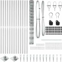 vidaXL Schweißdrahtzaun mit Spikes 50 x 1,5 m Verzinkter Stahl Silber